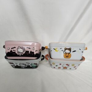 HELLO KITTY HALLOWEEN 4 CERAMIC LOAF PANS